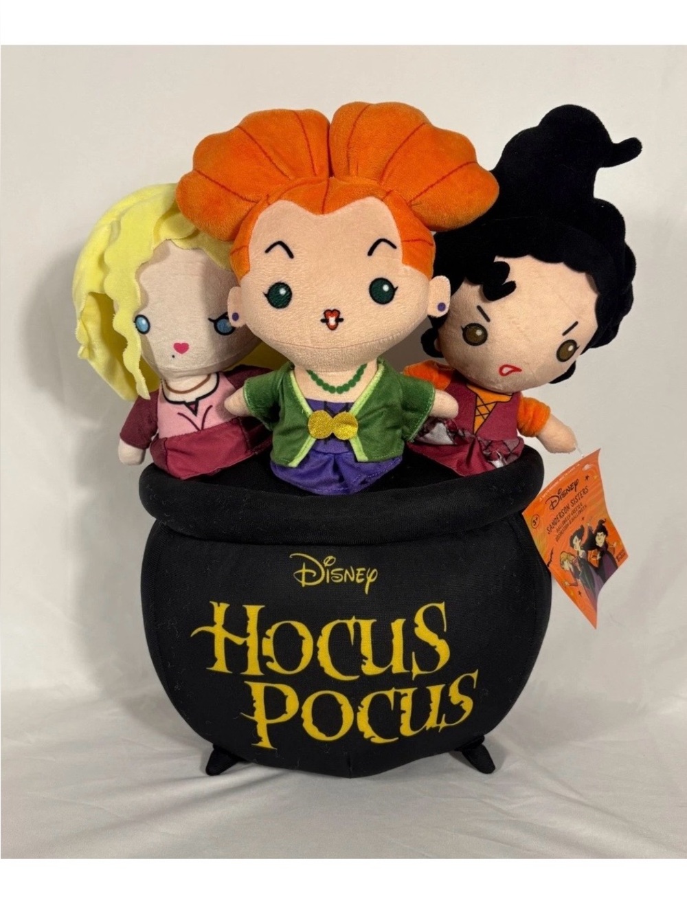 Disney Hocus Pocus 👻 Sanderson Sisters Witches Halloween Decor 🧙 Cauldron Plush